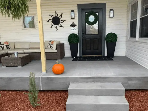 Concrete Pour Over Porch
